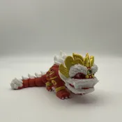 【3D列印】3d打印超萌舞獅醒獅玩具關節可動小獅子桌面國風擺件舒緩車載