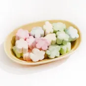 (店+)烘焙材料 蛋糕裝飾 蜜意坊棉花糖 五彩梅花造型棉花糖 1000g 原封裝【嘻饈仔現貨】
