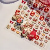 💥臺灣有貨💥免運💥新年麻將發財喜慶燙金閃光美甲貼紙tomoni春節大吉暴富指甲裝飾貼🌟可開票🌟