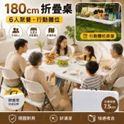 SPF 180x70 手提 塑膠折疊桌  戶外多功能桌 摺疊桌 露營桌 會議桌 拜拜桌 戶外桌 加強型 加固款