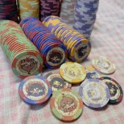 🍀栗子社🍀籌碼定製陶瓷籌碼幣德州撲克周邊棋牌室專用多尺寸防僞私人定做