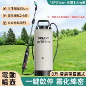台灣現貨 德力西 8公升氣壓噴霧器 蓄壓式噴水壺 園藝澆花灑水 汽車洗車噴壺 消毒防護細霧噴罐