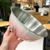 [限時特惠]免運高顏值嗦粉碗不銹鋼碗家用嗦麵食品級麵碗螺螄粉碗沙拉碗漸變色/不銹鋼碗 304不鏽鋼