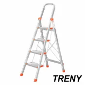 【全聯線上購】【treny】大踏板四階鋁梯(大踏板 四階)