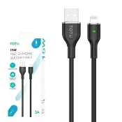 【TOTU】Lightning快充充電傳輸線 液態矽膠 LED呼吸燈 膚彩 1.2M 支援iPhone14-5系列