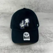 《Urban當天出貨》47 brand 刺繡LA手指 水洗黑色老帽 棒球帽 IU 黃偉晉 BTS GD 許光漢 易烊千璽