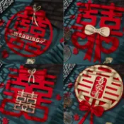 現貨🔺囍立喜瓦🔻婚房佈置囍字貼 雙層立體囍字貼 不織布喜字 婚禮會場佈置用品 大門貼房門貼 喜慶用品 婚禮 房門窗戶裝飾