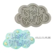 【Vogeldi】翻糖巧克力模具 翻模蛋糕插片烘培模具  生日快樂Happy Birthday字母造型巧克力