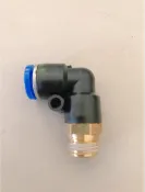 【勁力空壓機械五金】※ 省力接頭 外牙1/8 (1分PT) *8mm L型外牙彎通 快速接頭 風管 PU管PL8-01