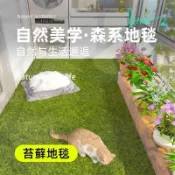 【客製化】【客製化】陽台苔蘚森林地毯｜防水防曬寵物吸水墊｜防尿防滑地墊｜四季通用戶外地毯｜可裁剪尺寸調整｜室內外裝飾墊