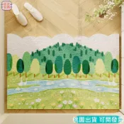【防滑耐磨】綠色入戶門地墊 絲圈門口除沙防塵 可裁剪玄關地毯 進門腳踏墊 裝飾腳墊 大門踩腳墊 落塵墊 居家戶外兩用