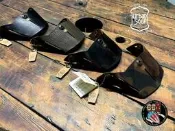 《美式工廠》URBAN SOUL 復古真皮山車長帽簷　 鉚釘版　海鳥863 BR SHOEI EXZERO 山車帽