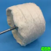 HQ  帶桿拋光布輪 拋光機手電鑽加厚絨布輪 大黃色白色純棉鏡面拋光輪 L9