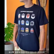 火車臉譜成人排汗T恤-臺鐵商標授權-現役列車集錦-自強號-太魯閣-普悠瑪-微笑號-【SGS】與【ITS】認證