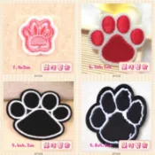 樂活藝術 萌寵風 熊掌 腳印 狗 貓 可愛 動物 刺繡布貼 熨燙貼布 燙布貼 背膠繡布【1031-1034】