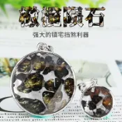 銀聯網日用品生活館 可翔水晶天然肯尼亞橄欖隕石天鐵六芒星吊墜925銀平安牌原石吊牌