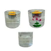 (店+)永羣沉香 水晶燭台 酥油燈 蓮花 大悲咒 心經
