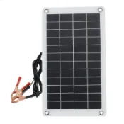 常鴻萬貨行 7.5W 12V太陽能板充電器單晶硅太陽能板半柔性帶夾子車充(30W)