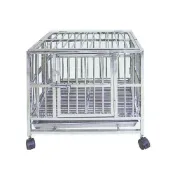 (店+)【 不銹鋼狗籠狗屋】台灣製 白鐵管狗籠 2尺*1.5尺 (折疊式 適合小型犬)