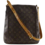 【DOKODEMO】LOUIS VUITTONMusette 肩背包 M51256 Monogram 帆布 1999 棕色 AS1929 斜背/肩背包，A4 尺寸，翻蓋閉合，男女通用 [二手]