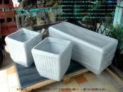 【路卡傢飾∼園藝造景】仿石花盆 四方花槽 長方盆 盆景盆 花器 社區樹盆 庭園設計