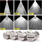🔥臺灣出貨 304不鏽鋼扇形噴嘴 萬嚮高壓清洗噴頭 扇麵霧化噴淋 工業除塵洗車用噴水頭 清潔設備配件 噴霧噴水頭 1分2