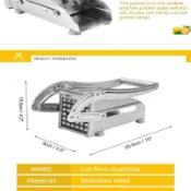 Fries Cutter Stainless Steel French Fry Cutter Vegetable and