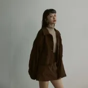(店+)【ISUKI】韓國空運 洋裝 短裙 外套 兩件式 燈芯絨 咖啡色 正韓女裝 質感穿搭 精緻女孩｜ISUKI SHOP