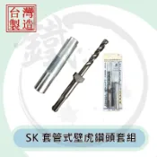 ▼台灣製造 SK 套管式 壁虎鑽頭 8/9.5/10/12.7 2分2分半3分套管壁虎 鎖兼鑽 鑽兼鎖【小鐵五金】