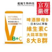 【龍鳳生技】日本啤酒酵母-綜合維生素B+C膠囊(1盒)