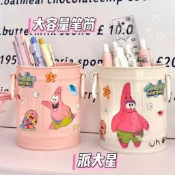 可愛卡通海綿寶寶派大星筆筒筆桶收納桶學生宿舍桌面收納盒辦公室DF56