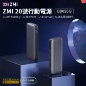 含發票☎️生活家公司貨 ZMI QB826G 紫米20號 行動電源 100W PD快充 適用 Macbook 筆電