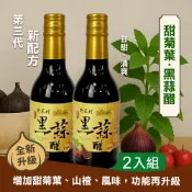 【野菜村 】黑蒜醋300ml-第二代無加糖/第三代甜菊葉  #兩瓶特價組 #無糖＃減醣 效期2029.02.1