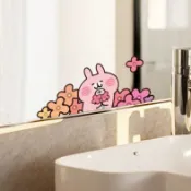 🛁浴室貼紙 卡娜赫拉鏡子貼紙貼畫裝飾浴室小圖案衛生間自粘遮擋神器高級感 浴室玻璃貼 防水壁貼 廁所壁貼 壁貼 防水壁貼