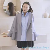 earth music&ecology 雙排釦側開衩剪裁西裝外套(01001219500)