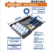 網路限定 WADFOW 一站式工具 油漆滾筒六件組 (WCB3H62) 油漆滾筒+油漆刷+油漆托盤組