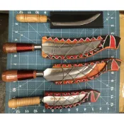 小番刀 ST (大)碳鋼登山 露營 野外求生 烤肉 垂釣 釣魚 附刀鞘.野營刀“西滿鐵店舖“特選