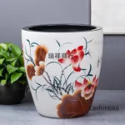 瑞祥加高缸景德鎮陶瓷魚缸養金魚缸碗蓮花盆荷花缸烏龜缸大號書畫水缸cashin666