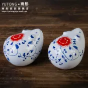 協貿國際日用品生活8館 青花瓷粉彩景德鎮12十二生肖擺件鼠牛虎兔龍蛇馬羊猴雞狗豬工藝品