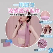 花森美💠中歐冰絲網眼運動冷感吸汗毛巾 運動擦汗專用 瑜珈 跑步 運動涼感巾 冰感毛巾 冰涼巾 冷感巾 擦汗 吸汗
