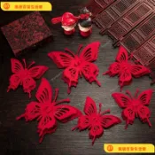 🌈桃園出貨🌈【婚房裝飾】結婚慶用品大全立體掛件喜慶無紡布蝴蝶客廳大門佈置
