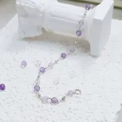 【手工客製銀飾】星光紫韻 I紫水晶 × 波利維亞紫水晶 純銀手鍊
