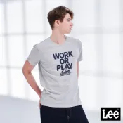  Lee Work or Play短袖圓領T恤 男款 灰 Modern LL2101419CG