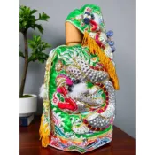 (店+){凡塵佛俱百貨批發}龍袍 全手工葱 關聖帝君 關公 王爺 龍袍 手工蔥 特級浮棉跳紗衣/神衣加奉帽/有紅色/黃色綠色黑色