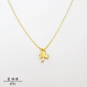 黃金小套鍊【迷你三葉草】幸運草造型 鎖骨鏈 女生黃金項鍊 9999純金金飾