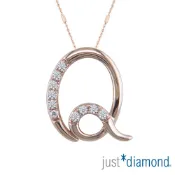 【Just Diamond】Love Letter 18K金鑽石吊墜-Q(不含鍊)