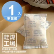 【乾燥工場】50克不織布包裝乾燥劑 1入單包裝，除濕劑 水玻璃除濕包 乾燥包 衣物鞋子 收納袋 專用防潮包