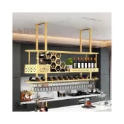 (店+)酒吧臺懸掛弔杯架倒掛酒杯架傢用葡萄酒架擺件