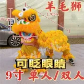 🌿8.27 小獅子頭舞獅頭套裝塑料兒童舞獅子醒獅南獅幼兒園表演道具9寸6寸 NLL