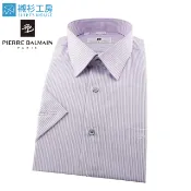 皮爾帕門pb粉紫色細條紋、春風拂面精神煥發、一般版型短袖襯衫64045-08 -襯衫工房